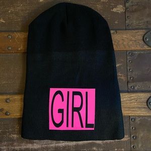 Black GIRL stocking cap by U Got Me Twisted Apparel (c) for women & girls.